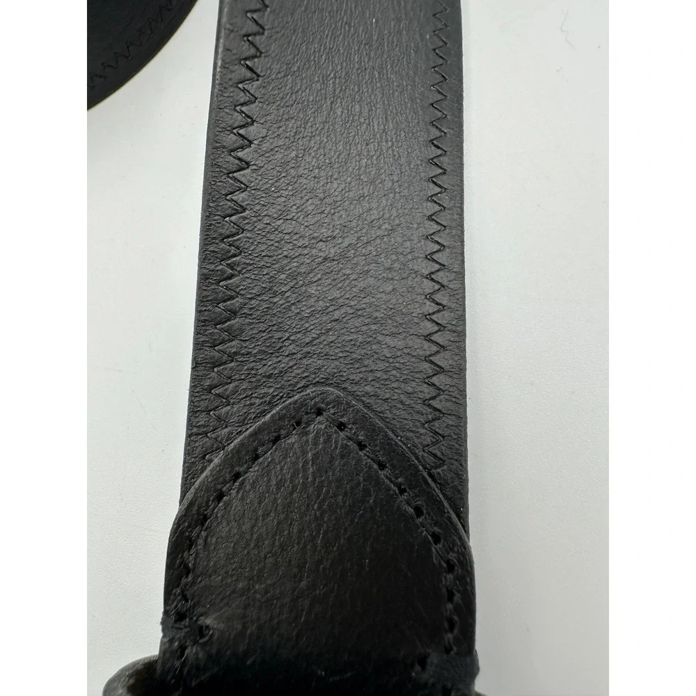 Columbia Leather Belt L 38-40 Black Rugged Stitch Gorpcore Outdoor Casual Work